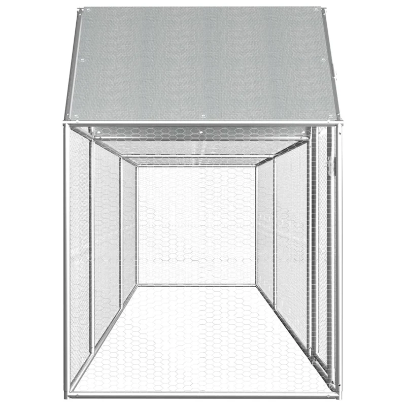 Hühnerkäfig Hühnerstall Stahl 5 x 1 x 1,5 m Auslauf Freigehege Tierkäfig Geflügelstall