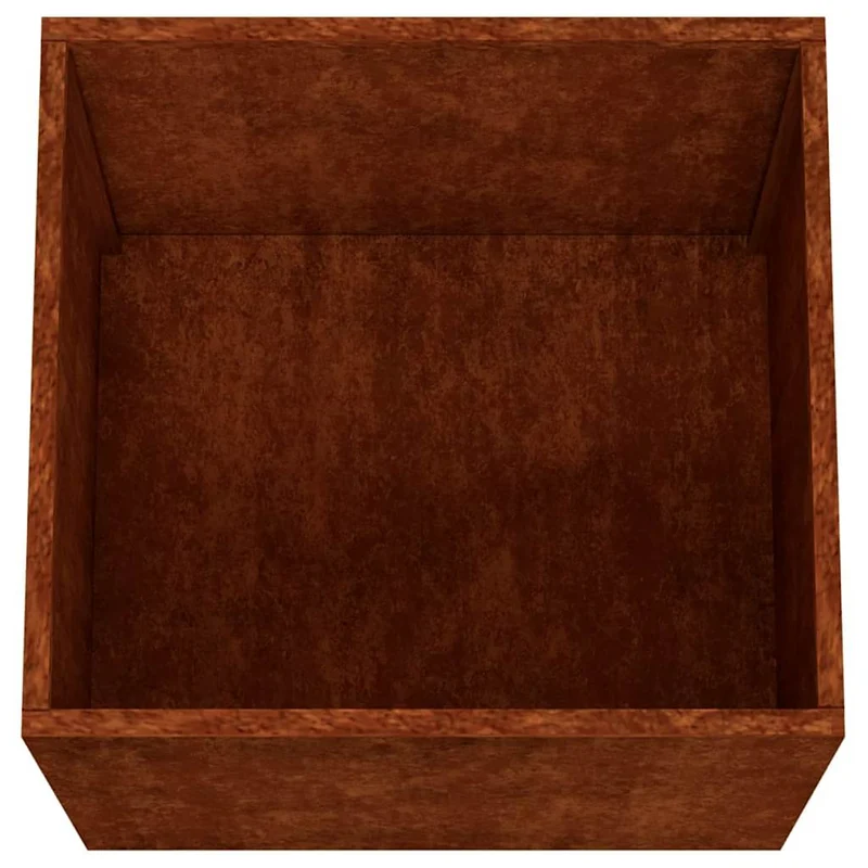 2 Stk. Hochbeet 49x47x46 cm Cortenstahl rostig Pflanzbeet Pflanzkasten mit Boden