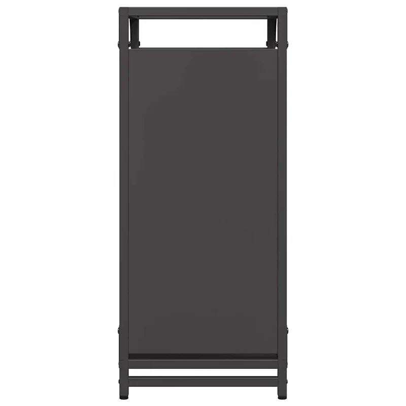 Brennholzregal Schwarz 44x28x65 cm Kaltgewalzter Stahl Feuerholzständer