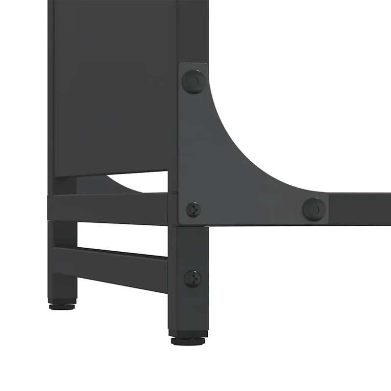 Brennholzregal Schwarz 44x28x65 cm Kaltgewalzter Stahl Feuerholzständer