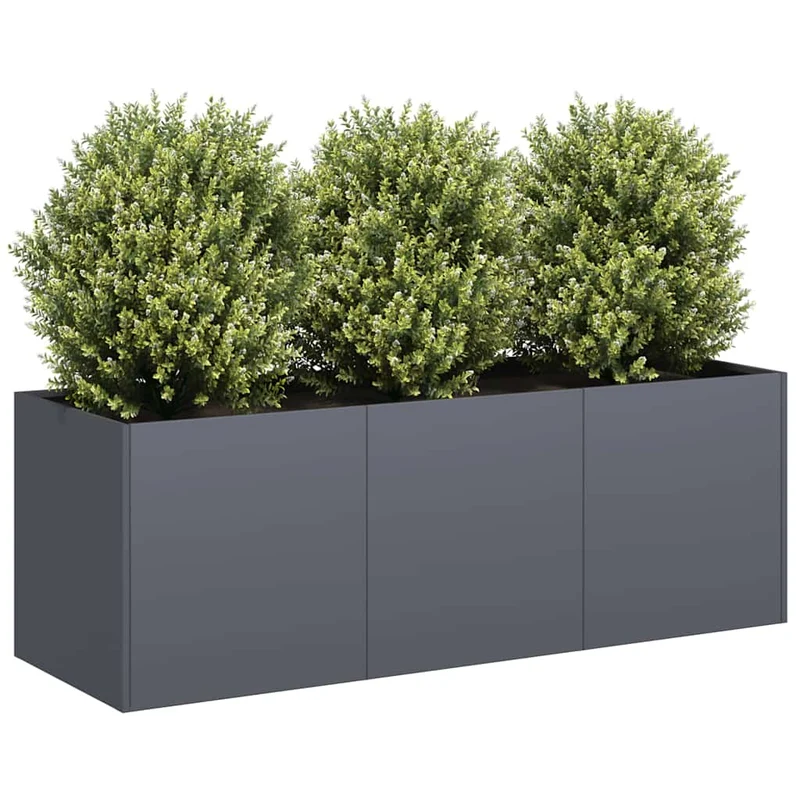 Hochbeet Pflanzkübel Anthrazit 120x40x40 cm Kaltgewalzter Stahl Gartenbeet