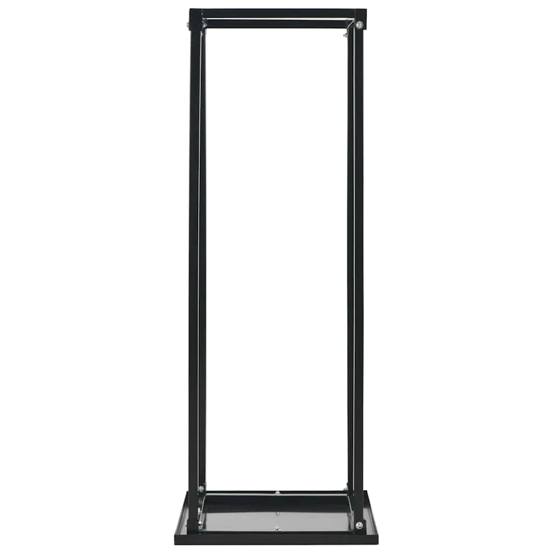 Brennholzregal Stahl Schwarz 37 x 37 x 113 cm Kaminholzlager Feuerholzhalter Boden