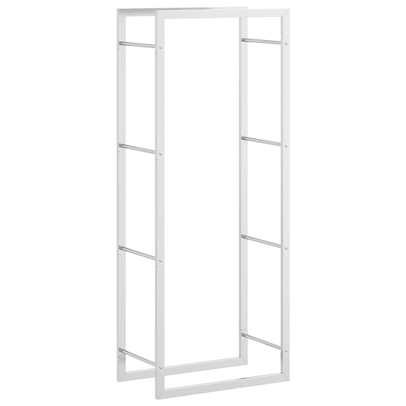 Brennholzregal 50x28x132 cm Edelstahl Holzlager Feuerholzhalter