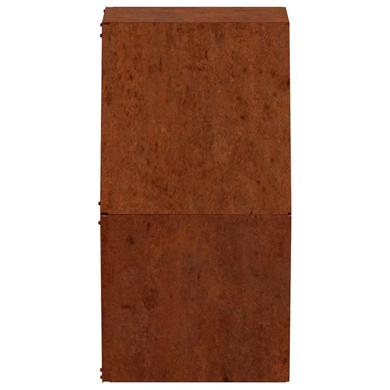 Wand-Pflanzkübel 2 Stk. Rostig Cortenstahl 30x10x25 cm Blumentopf