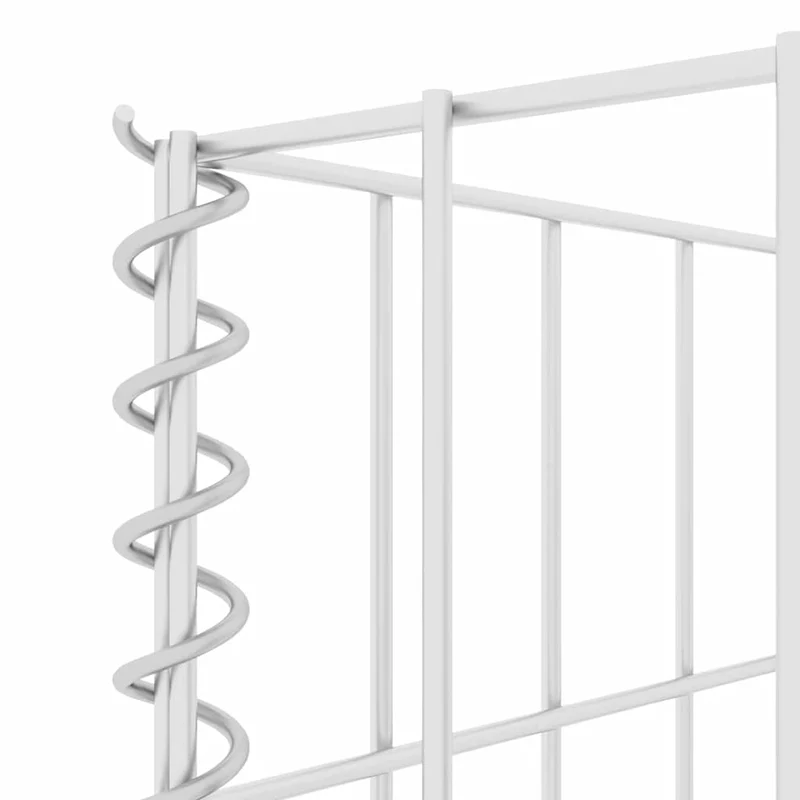 Gabionen Pflanzkorb H-Form Stahldraht 260x40x80 cm verzinkt Gabionenwand Pflanzkasten