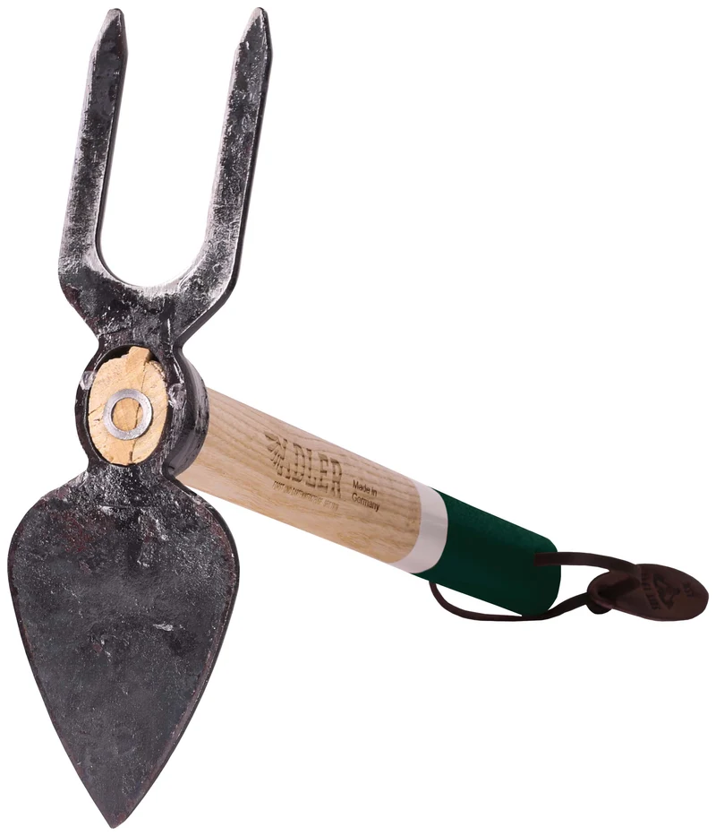 Gartenhacke 450 mm "Daisy S" 2-Zinken-Doppelhacke geschmiedet stabil hochwertig