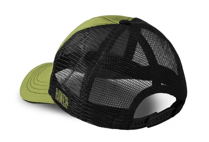Delphin RAWER Trucker Cap | Atmungsaktive Angelkappe mit Mesh | Verstellbar