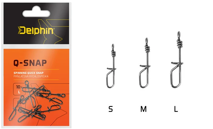 Delphin Q-SNAP | 10 Stück | Schnellwechsel-Karabiner für Kunstköder & Vorfächer