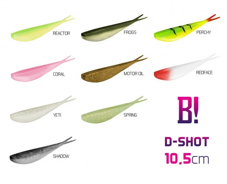 Delphin BOMB! D-SHOT | Drop-Shot Köder | V-Tail Gummifisch für Barsch & Zander