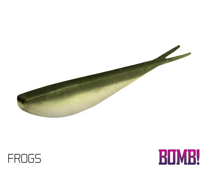 Delphin BOMB! D-SHOT | Drop-Shot Köder | V-Tail Gummifisch für Barsch & Zander