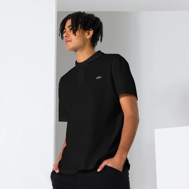 Poloshirt mit Golden Zander