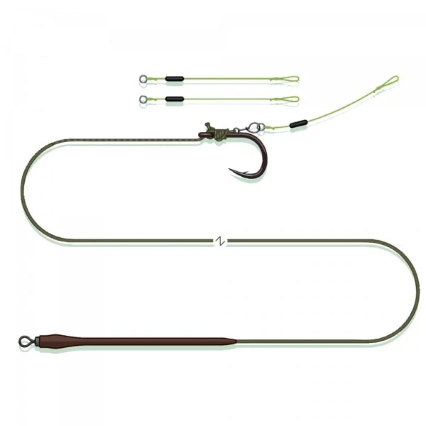 Schnellwechsel-Pellet-Rig 70 cm – Sinkendes Karpfenvorfach #3/0
