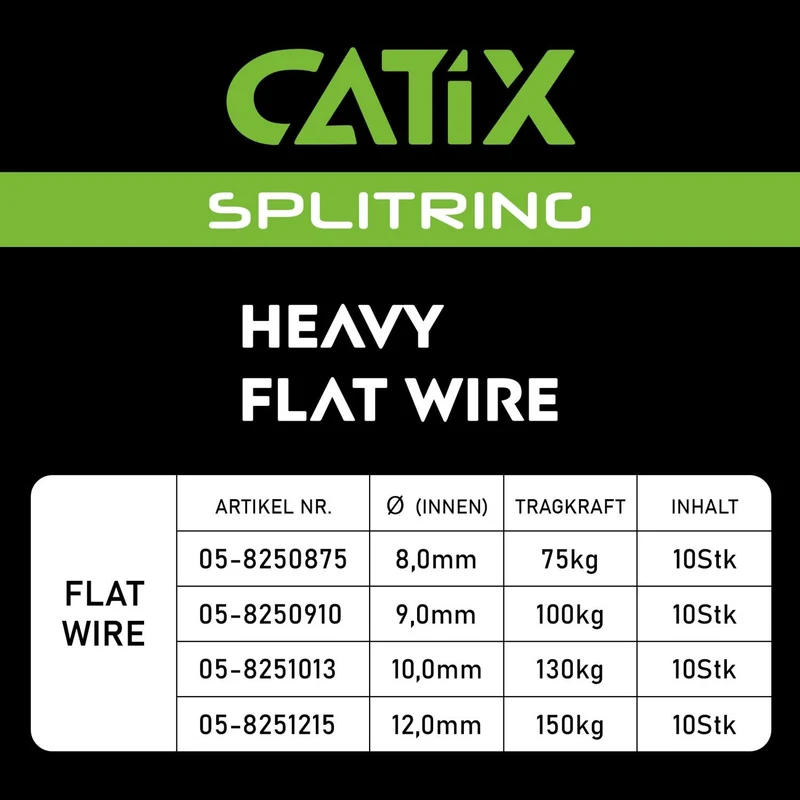 Catix Splitringe 150 kg – 10 Stück – Extrem starke Sprengringe