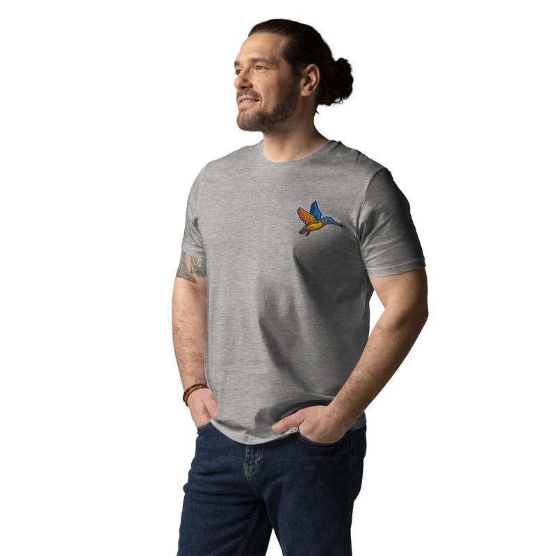 100% Bio-Baumwoll-T-Shirt - Eis Vogel