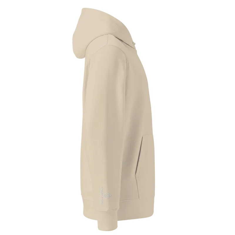 Umweltfreundlicher Unisex-Kapuzenpullover Scholle Stickerei