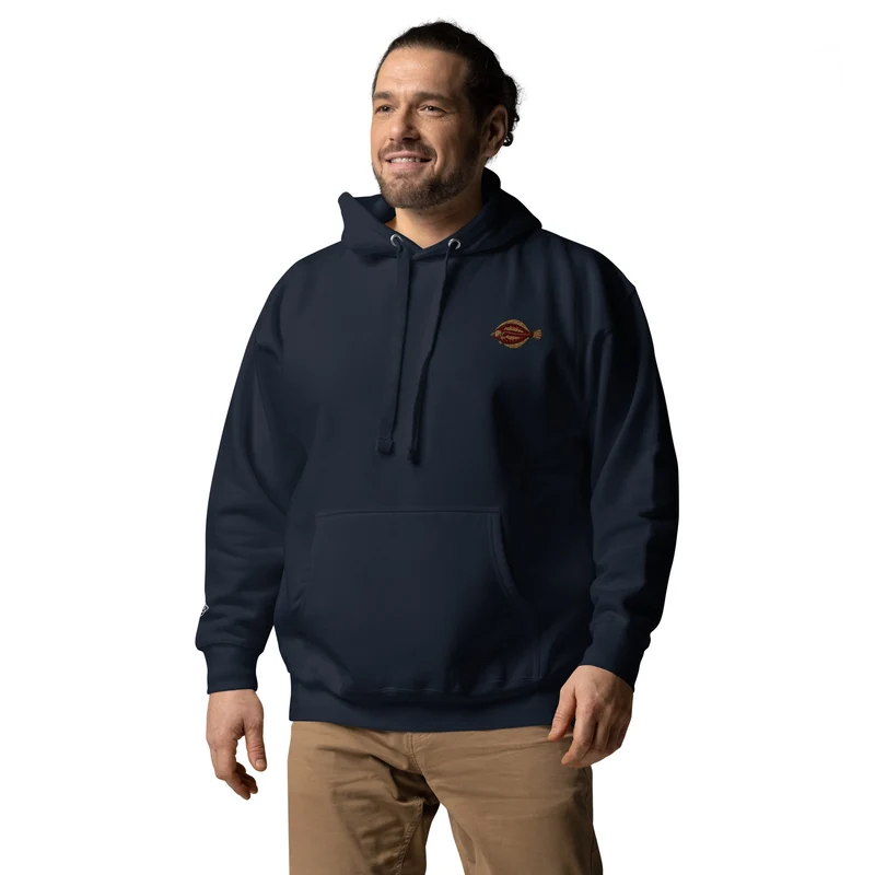 Unisex-Kapuzenpullover Scholle Stickerei