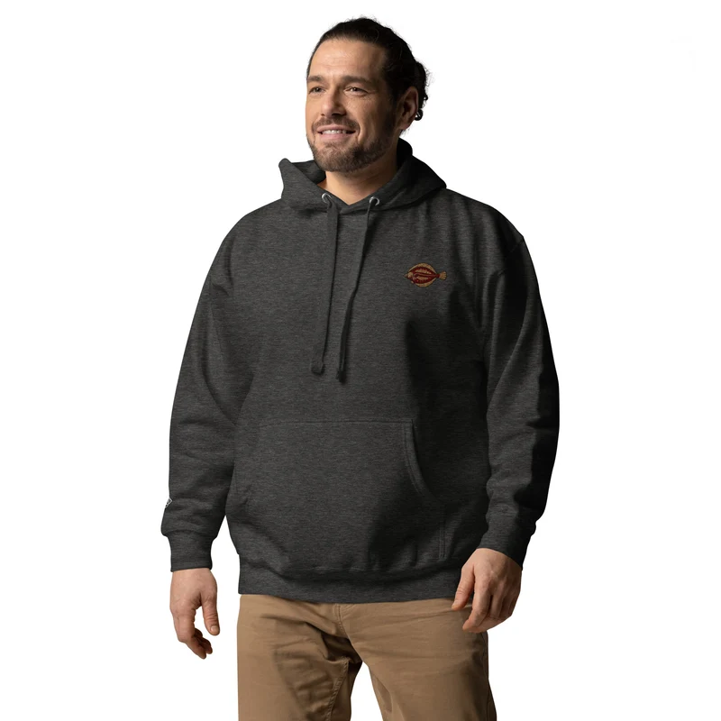 Unisex-Kapuzenpullover Scholle Stickerei