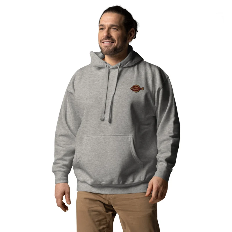 Unisex-Kapuzenpullover Scholle Stickerei