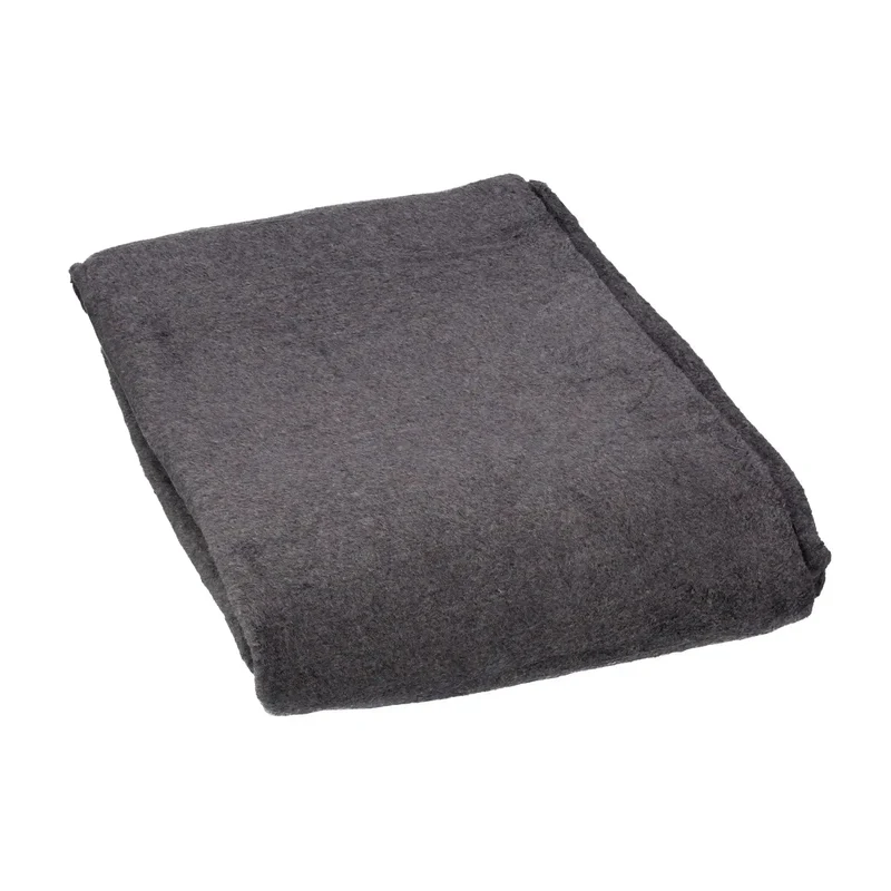 Bulgarische Unterkunftsdecke 205 x 150 cm dunkelgrau neuwertig