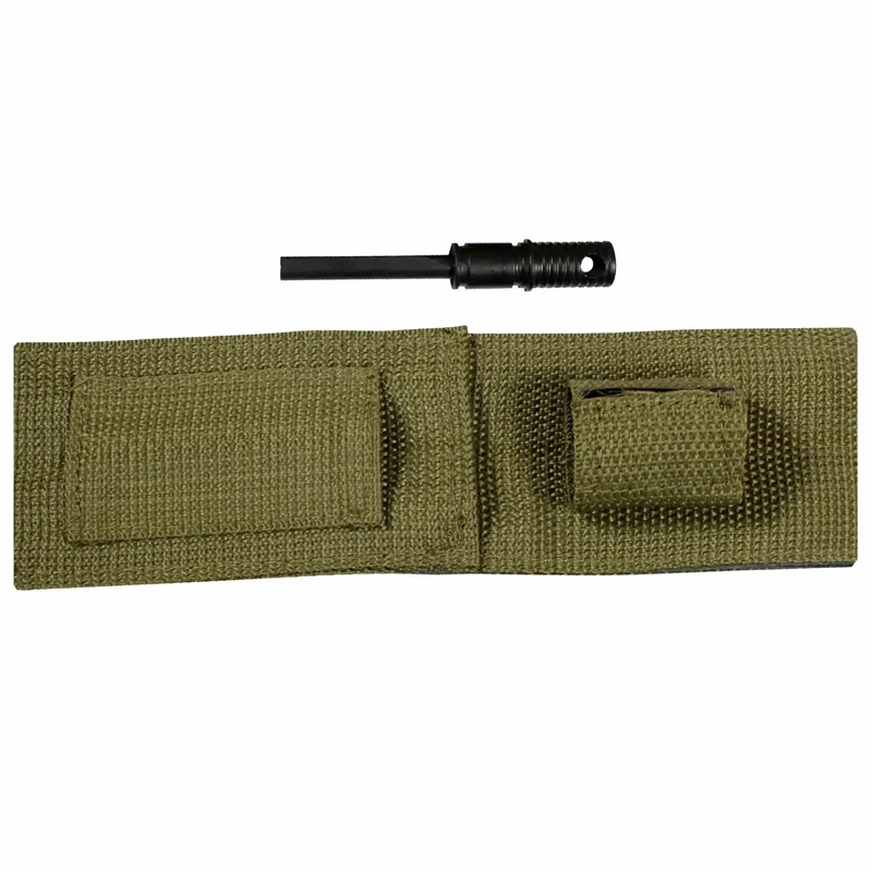 Messer Fallschirmleine mit Feuerstarter oliv
