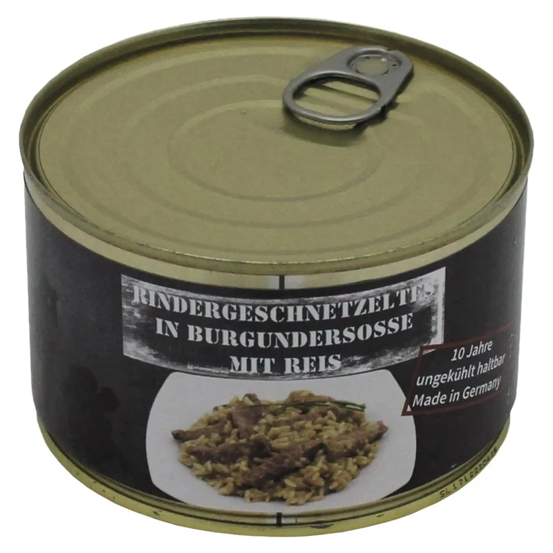 Rindergeschnetzeltes mit Reis Vollkonserve 400 g