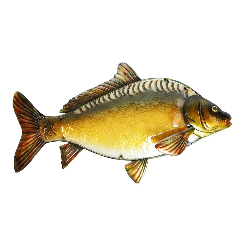 Eurocatch Spiegelkarpfen 80cm 3D Metall & Glas Kunst