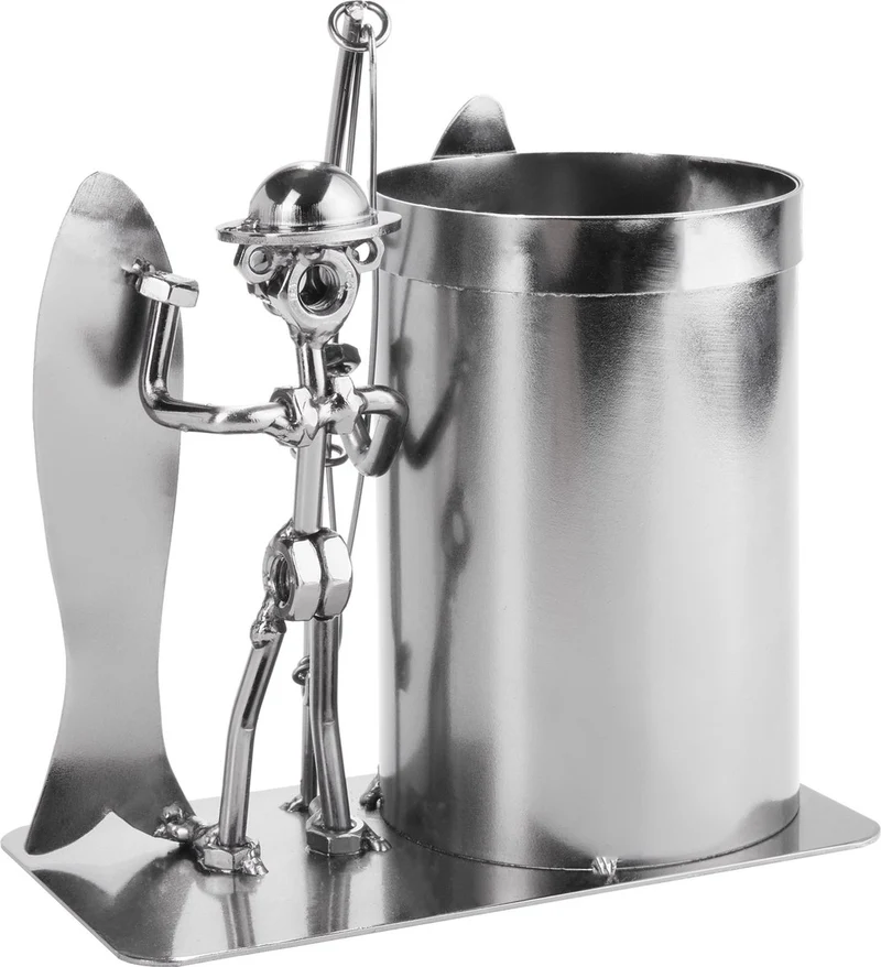 BRUBAKER Flaschenhalter Angler mit Fisch