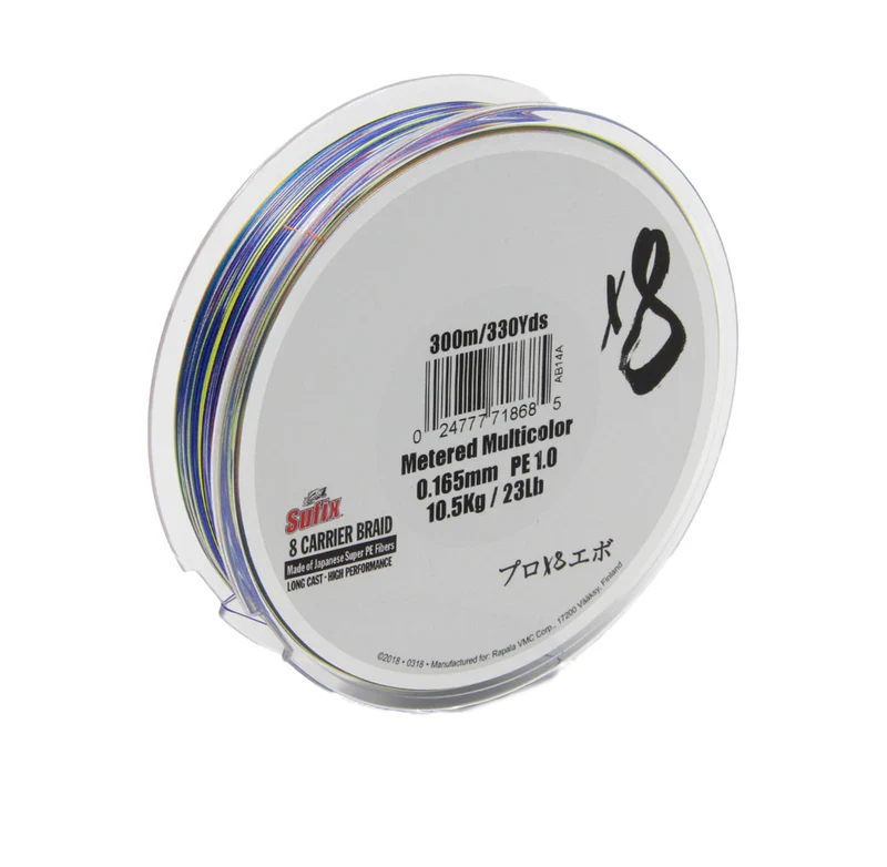 Sufix 8 Carrier Braid Multicolor 300m