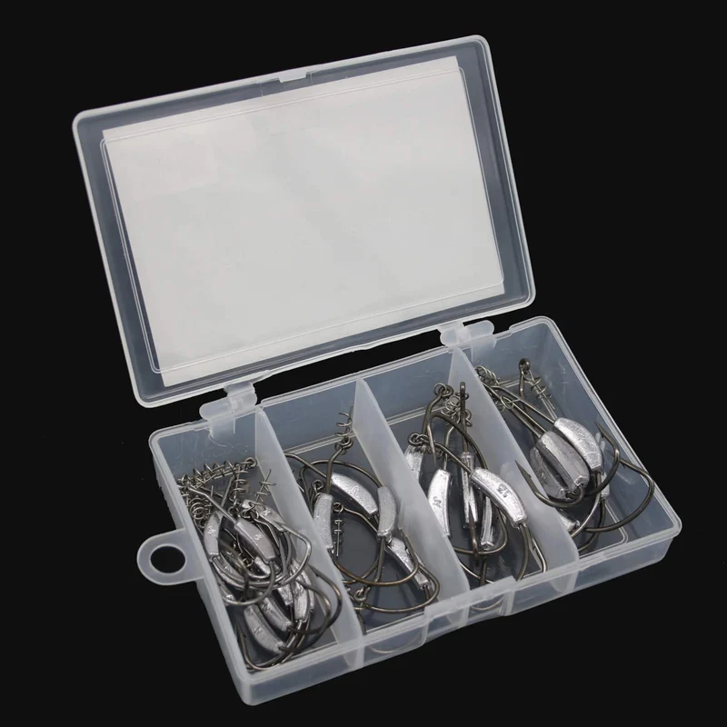 Roy Fisher's Weighted Wide Gape Soft Jerk Haken Sortiment 2-7g