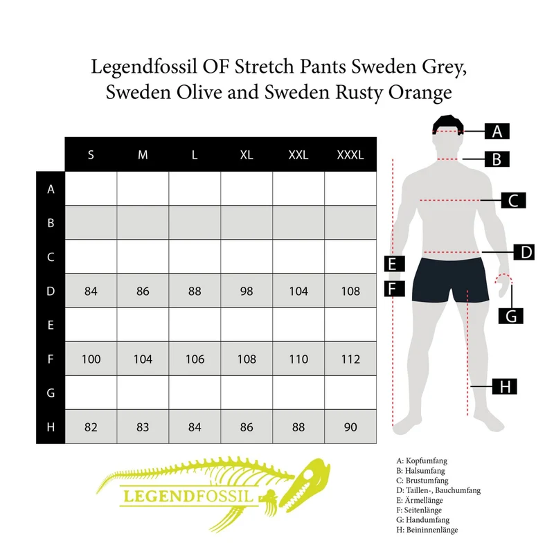 Legendfossil OF Stretch Hose Sweden – Grey Gr. S