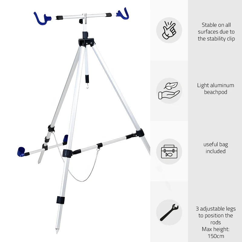 X2 3-Bein Strandstütze Deluxe 150cm