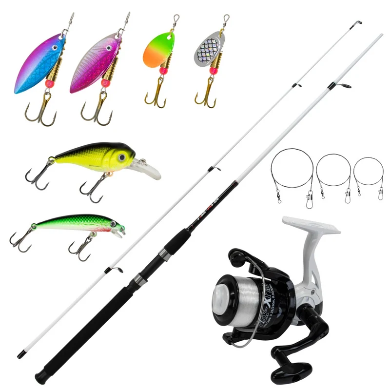 FISH-XPRO Raubfisch-Set 2,10 m – Spinnangel Komplettset für Hecht, Zander & Barsch