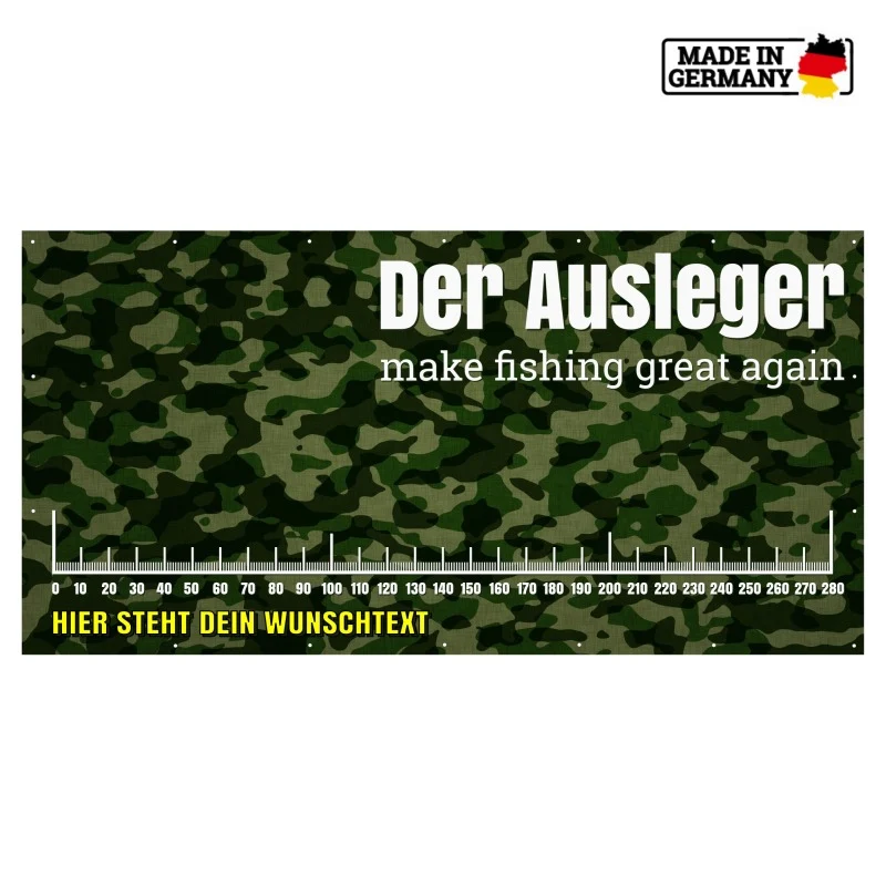 Waller PVC Abhakmatte mit Maßband "Army" und Wunsch Beschriftung
