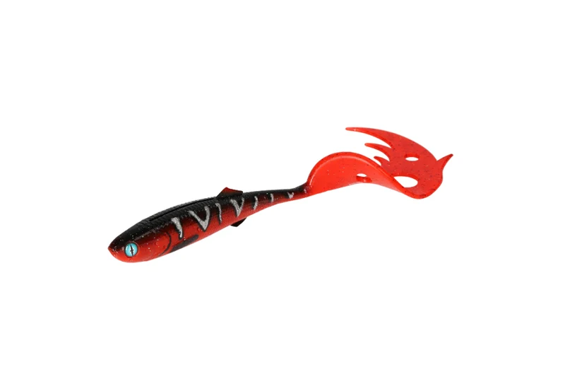 Mikado Sicario Pike Tail 10.5cm/Red Tiger 4Stck.