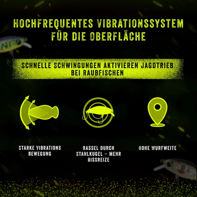 Angelherz® Heavy Minnow Box – UV-aktive Forellenköder mit Rassel
