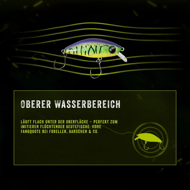 Angelherz® Heavy Minnow Box – UV-aktive Forellenköder mit Rassel