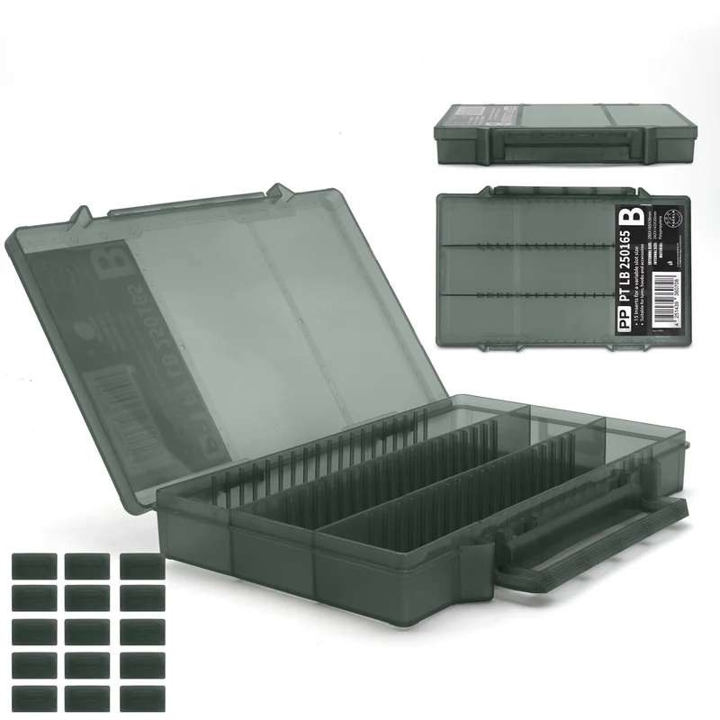 Eurocatch Pro-Tackle LureBox 25G Teilbar grau 25x16x3,6cm