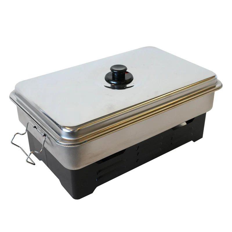 Eurocatch Edelstahl Tischräucherofen Deluxe 40x25x19cm