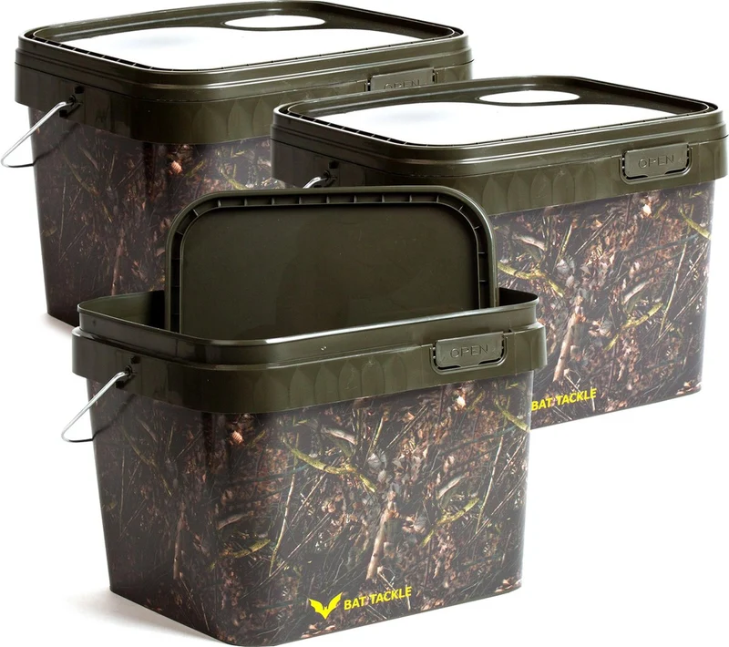 X2 Bat Tackle Camouflage Eimer 3er-Set 10L