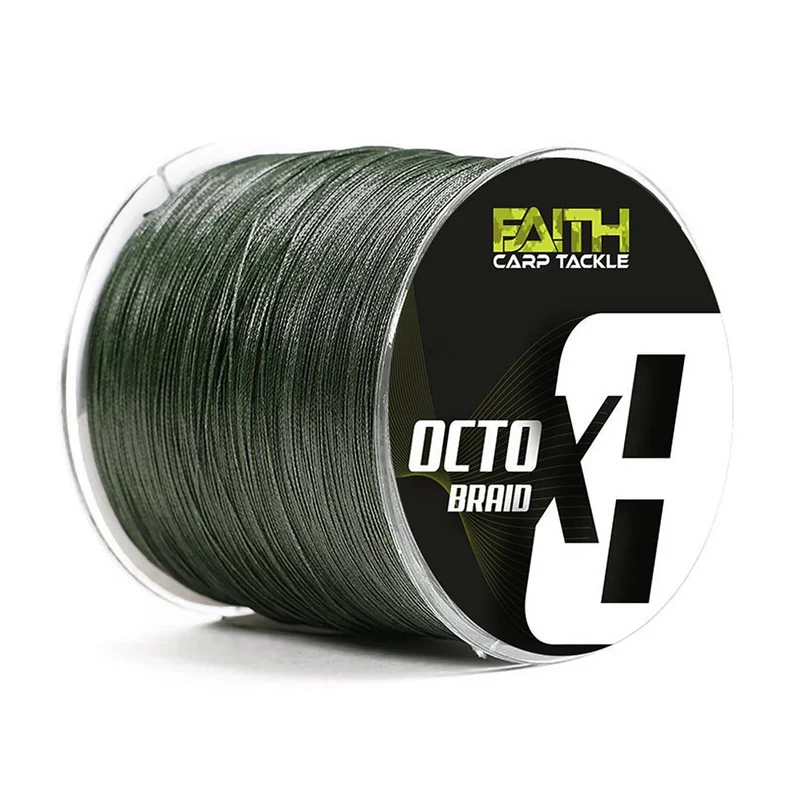 Faith OctoX 8 Braid, Geflochtene Schnur, Grün, 1000m