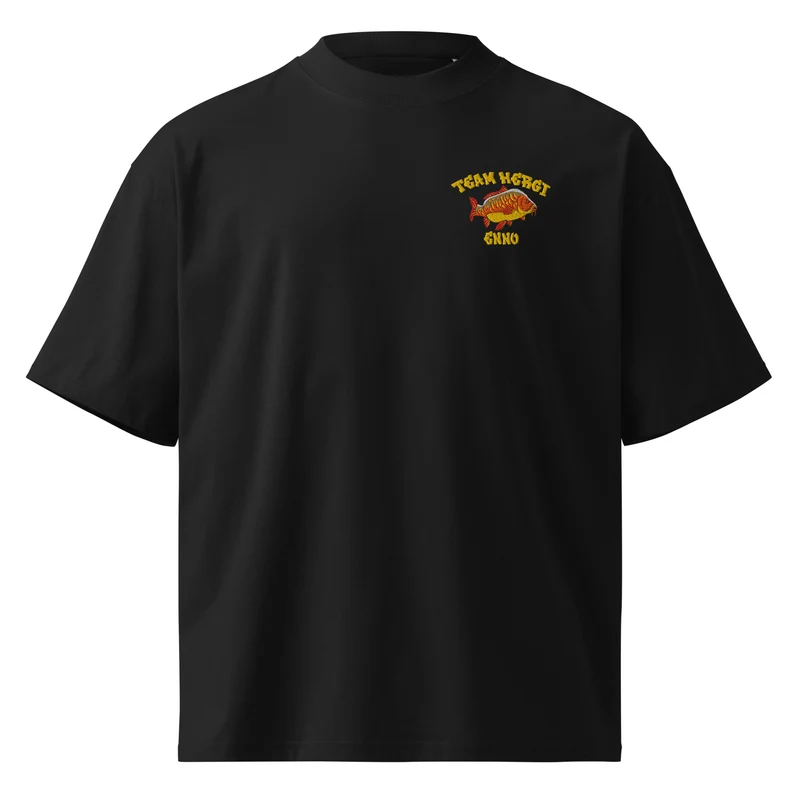 Team Hergi - Enno Oversized Unisex Bio-T-Shirt mit breitem Kragen