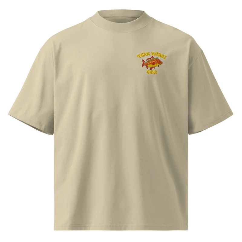 Team Hergi - Enno Oversized Unisex Bio-T-Shirt mit breitem Kragen