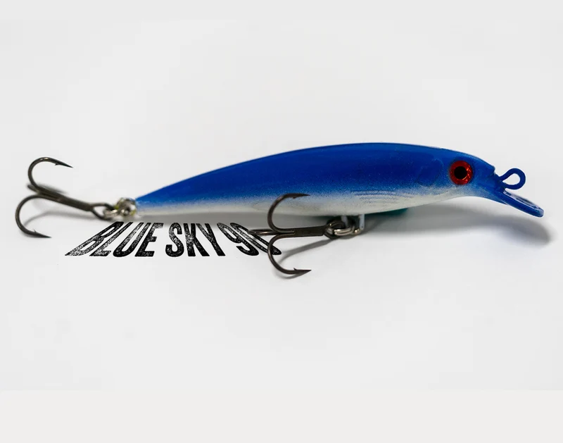 Angelherz Bluesky 90 – 9 cm Minnow Wobbler | Lauben-Imitat | Rattles