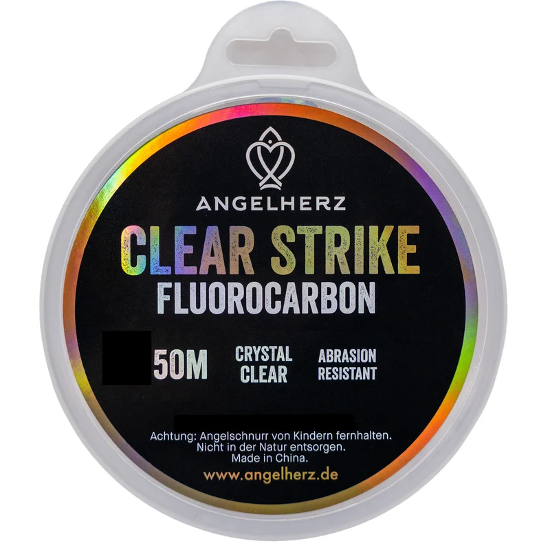 Angelherz® Clear Strike Fluorocarbon – 50m Premium Vorfach (0,18–0,50 mm)