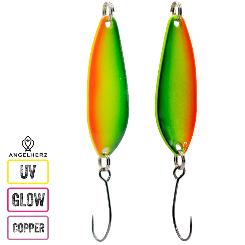 Angelherz WillowStrike 34mm – UV Spoon für Forelle 2,5g / 3,5g