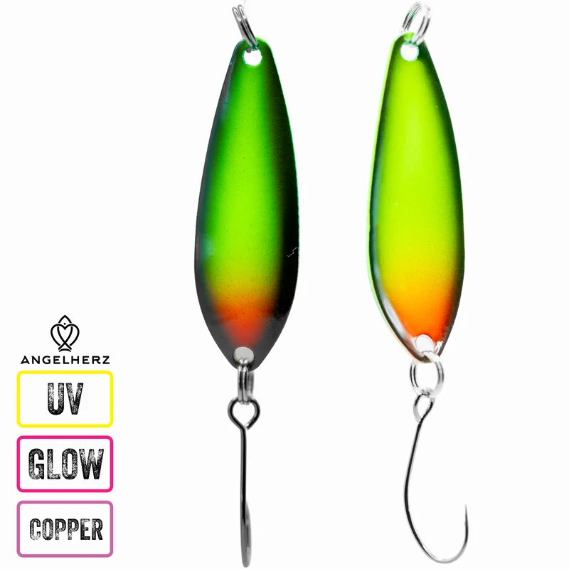 Angelherz WillowStrike 34mm – UV Spoon für Forelle 2,5g / 3,5g