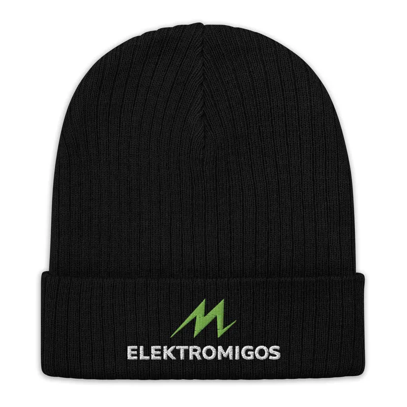 Gerippte Strickmütze - Elektromigos