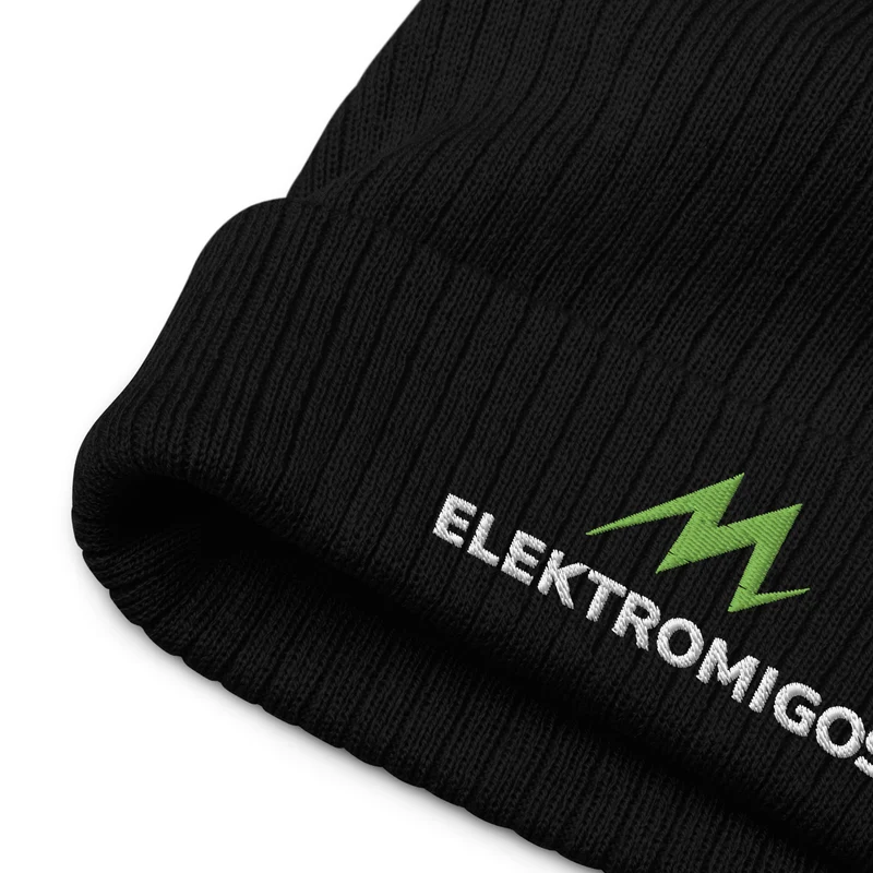 Gerippte Strickmütze - Elektromigos