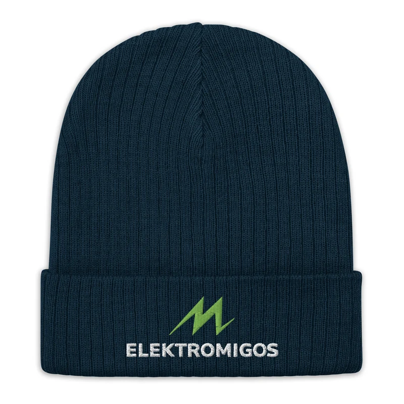Gerippte Strickmütze - Elektromigos