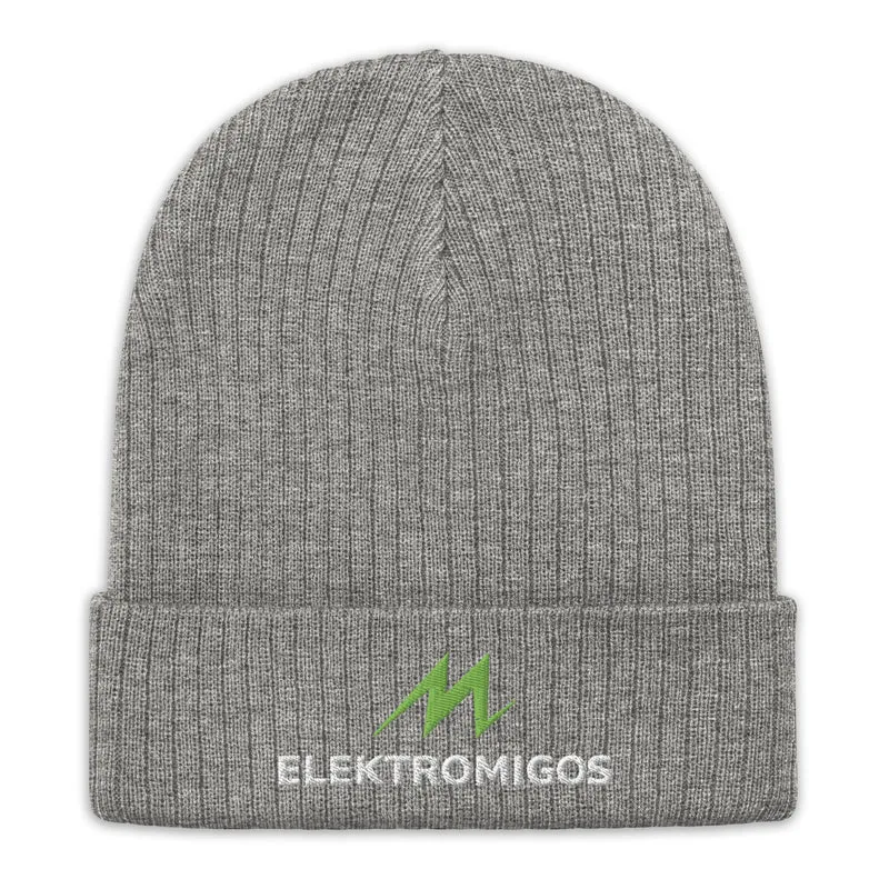 Gerippte Strickmütze - Elektromigos
